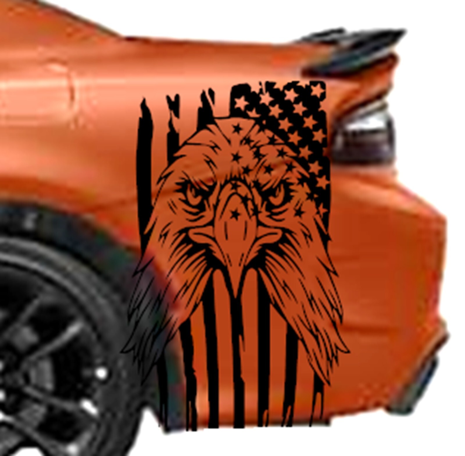 NEW Eagle Flag USA Hood Door Vinyl Decal Racing Stripes (Fits CHARGER)