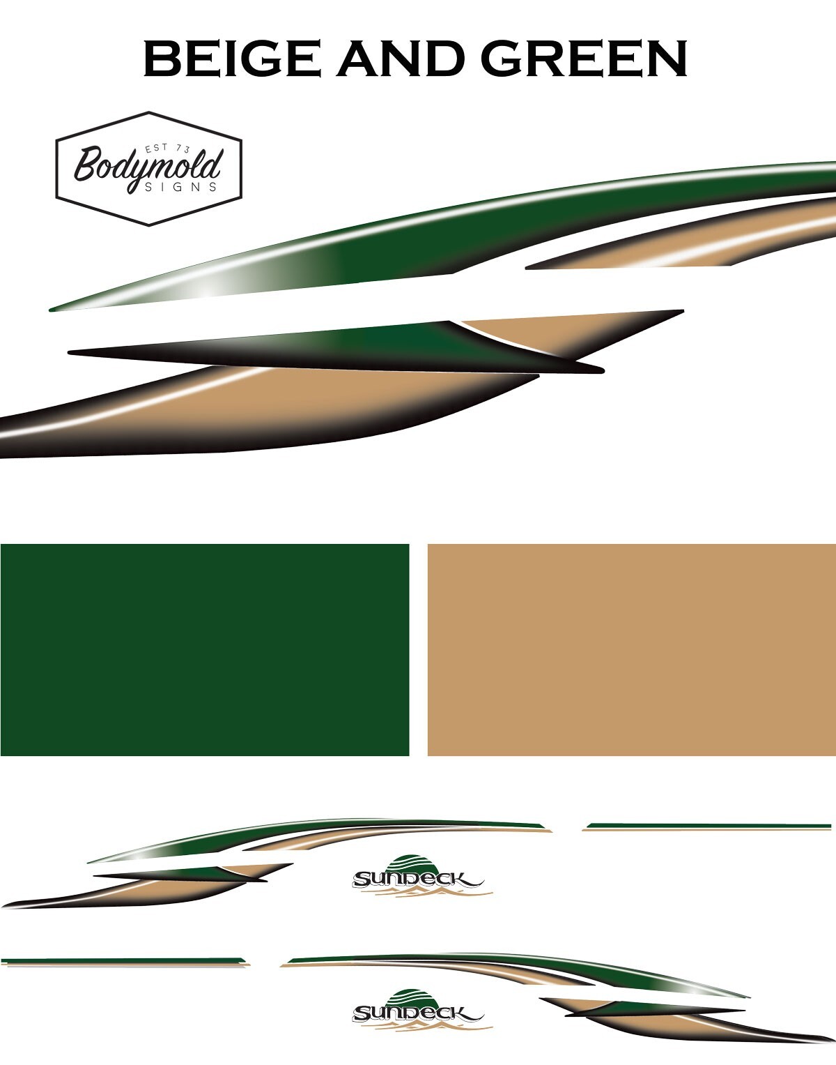 Sea Ray 240 Sundeck reproduction Graphics/Stripes/Decals