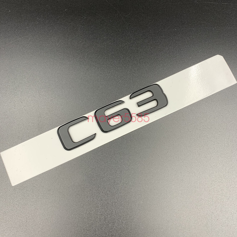 Matte black C63 AMG V8 BITURBO Trunk Emblem Badge Sticker For Mercedes Benz