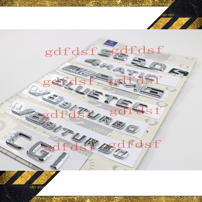Chrome Rear Trunk Fender Emblems Badges for X118 CLA35 AMG TURBO/4matic 2019+