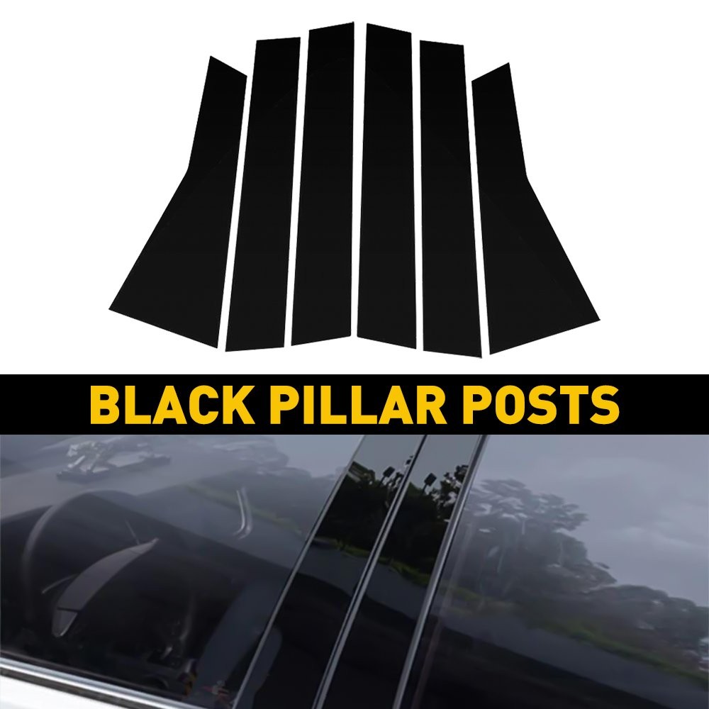 6/12x Piano Black Pillar Posts for 2017-2022 Honda CRV Window Trim Cover Kits H