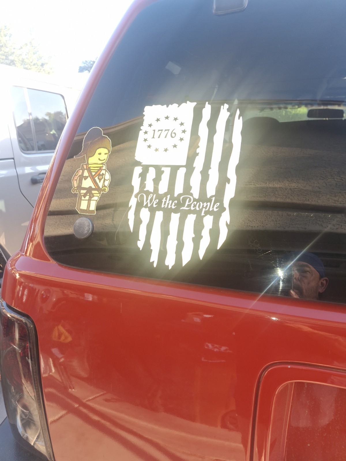 We The People car truck auto vinyl decal Reflective New