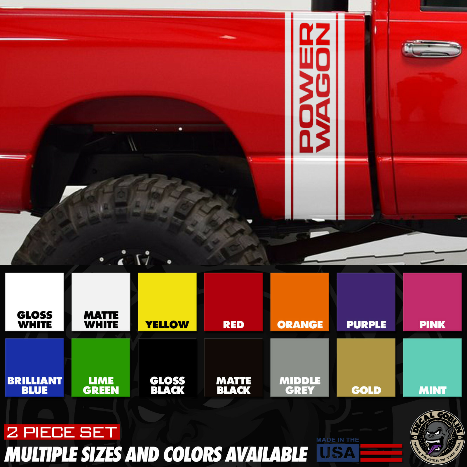 Vinyl Stickers Decal Graphics For Dodge Ram 1500 2500 Truck Power Wagon Stripes
