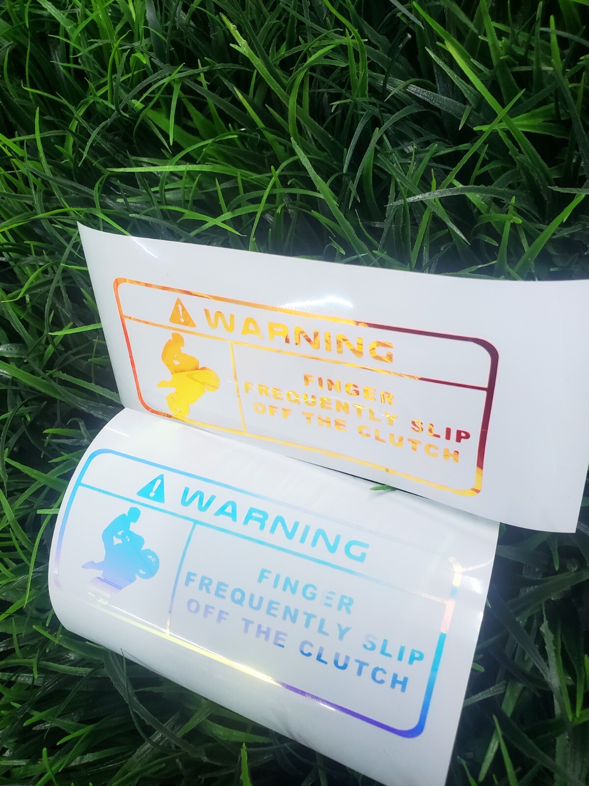 1 Pcs Warning Decals Funny for motorcycle wheele bike.