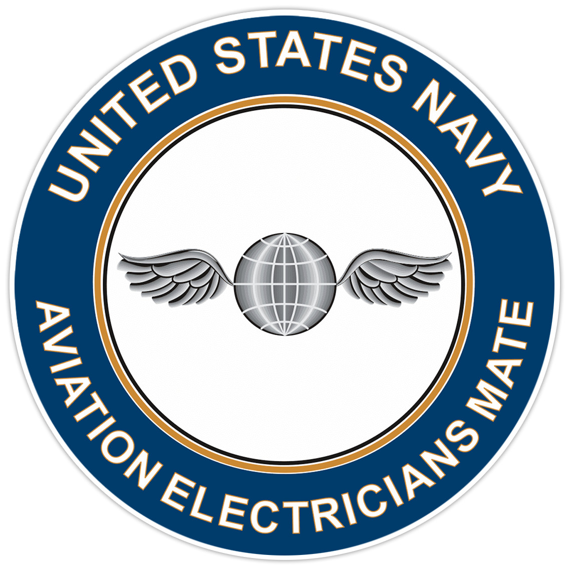 U.S. Navy Aviation Electrician’s Mate AE Bumper Sticker Military Vinyl Decal 5″