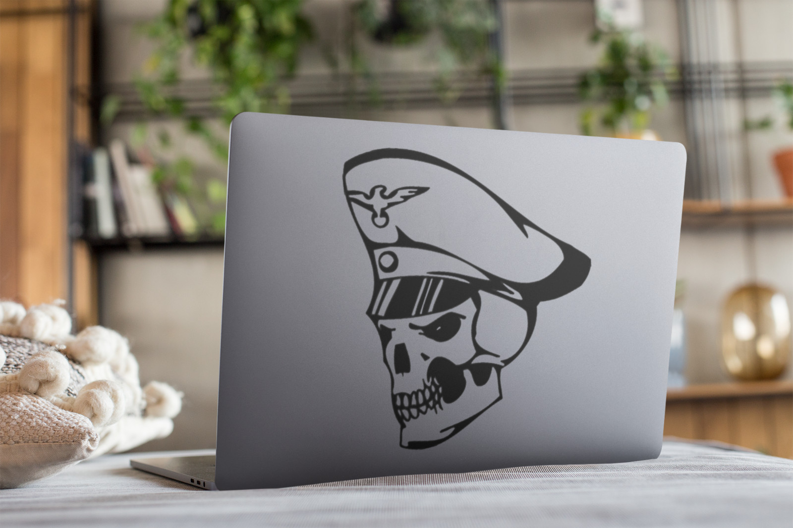 SKELETON PILOT Hat Car Window Vinyl Decal Large Bumper Sticker Multiple Sizes