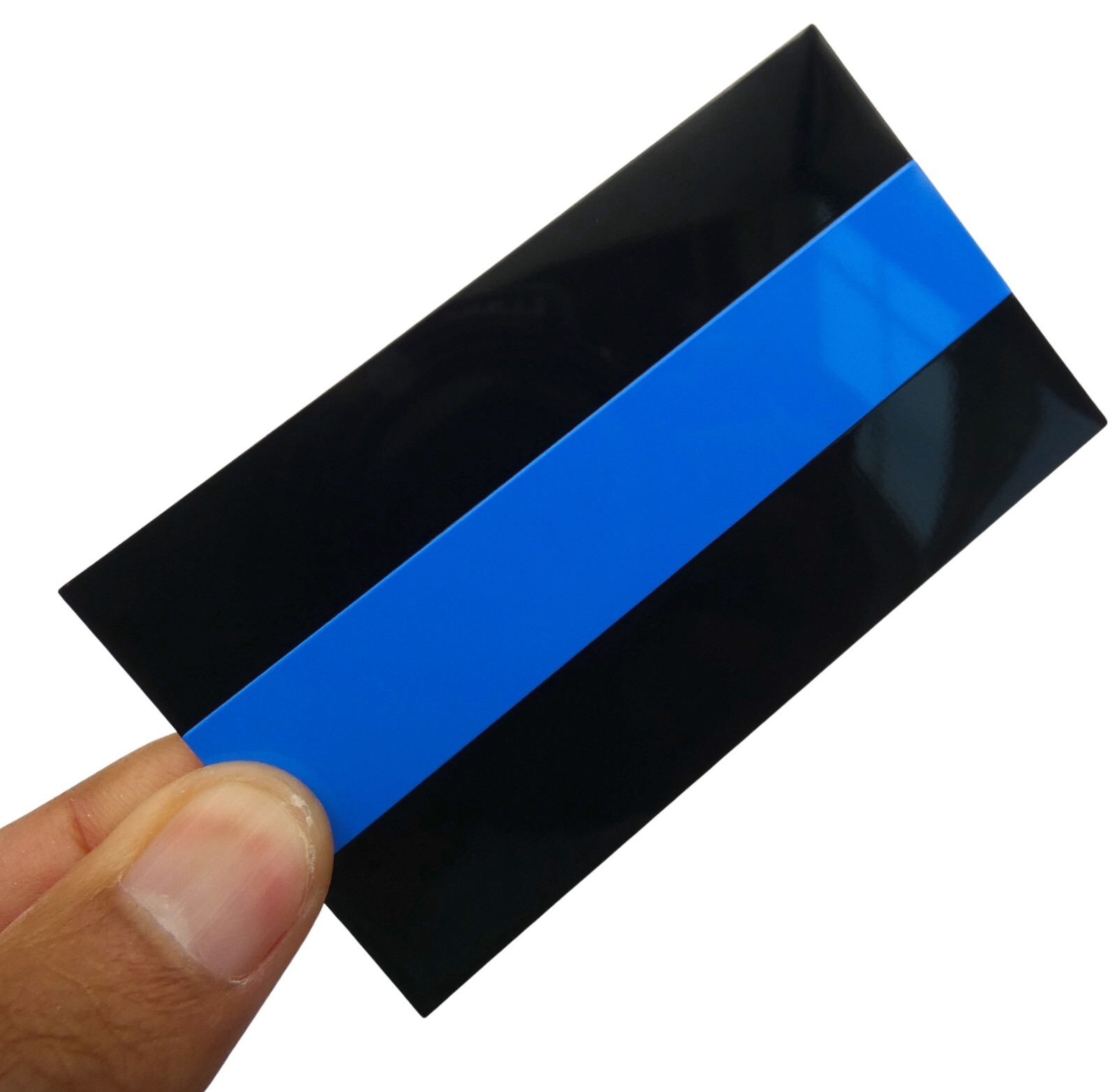 ALUMINUM Thin Blue Flag Decal Sticker Support Police & Law Enforcement Car Truck
