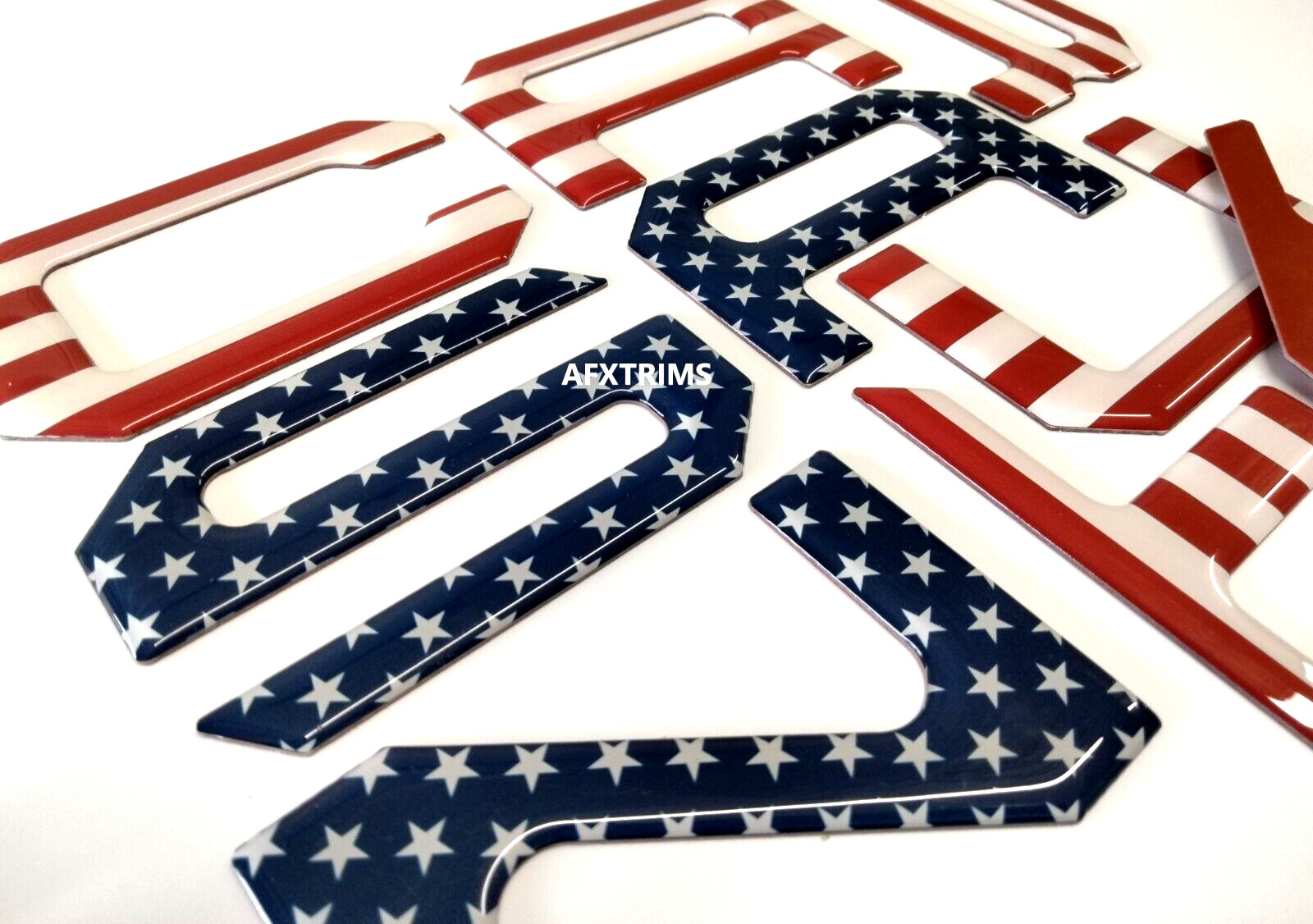 3D US FLAG RAISED DOMED TAILGATE LETTER FOR HYUNDAI SANTA CRUZ 2022-2024 US MADE