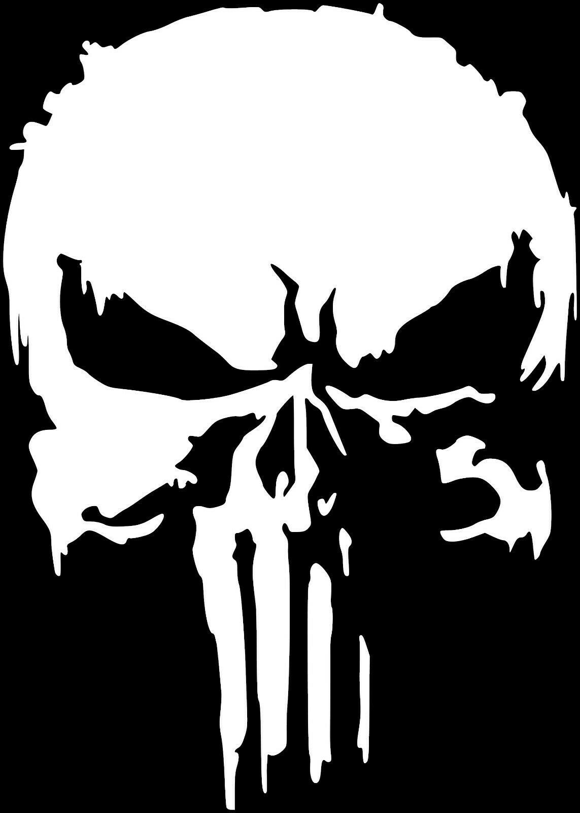 Punisher Skull Premium Vinyl Decal 23″X 15.67″