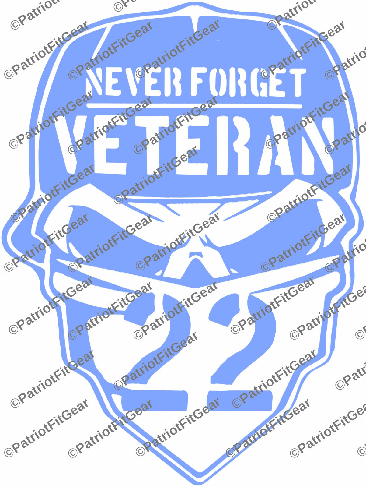 Veteran 22,Skull,Suicide Awareness,PTSD,Support Our Troops,Sticker,Vinyl Decal