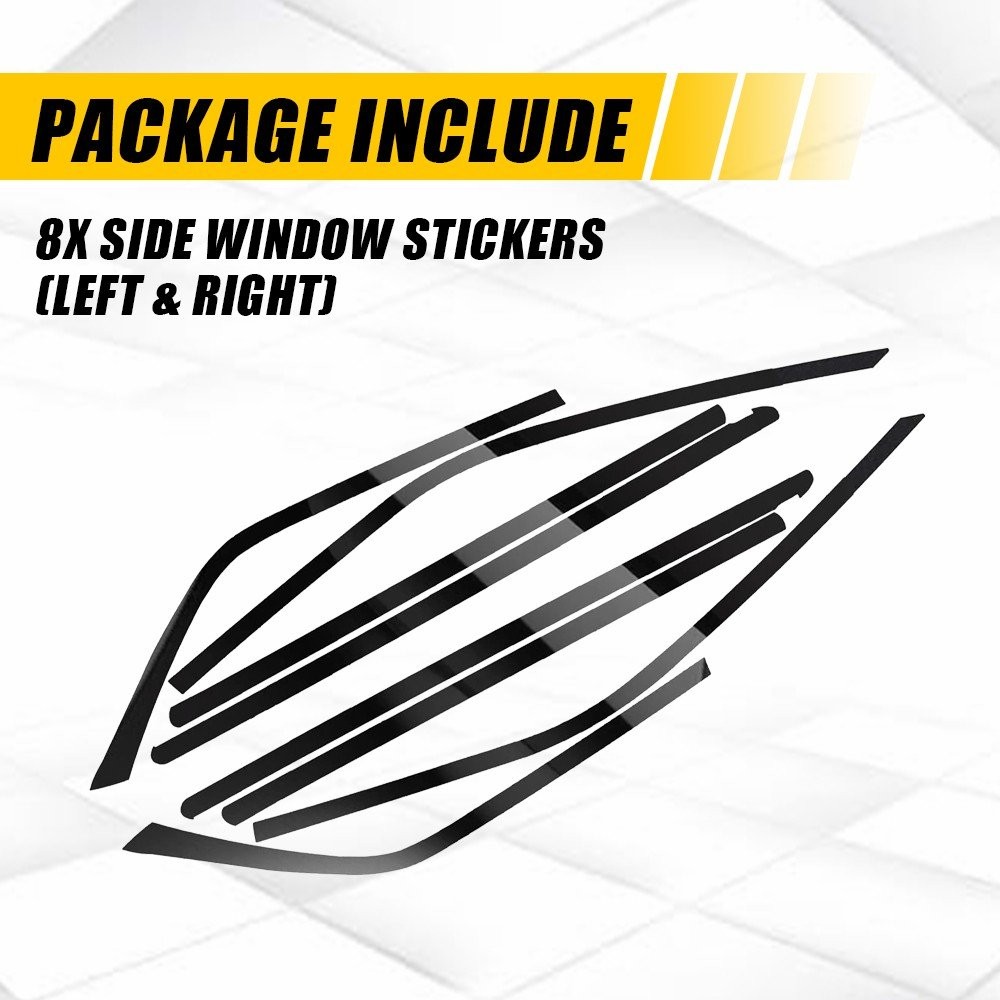 Gloss Black Chrome Delete Blackout Window Cover Decal Fit Chrysler 300 2011-2023