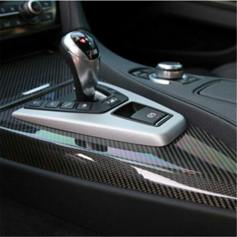 High Gloss Epoxy Black Carbon Fiber Vinyl Detailing Film DIY Roll 12×60″