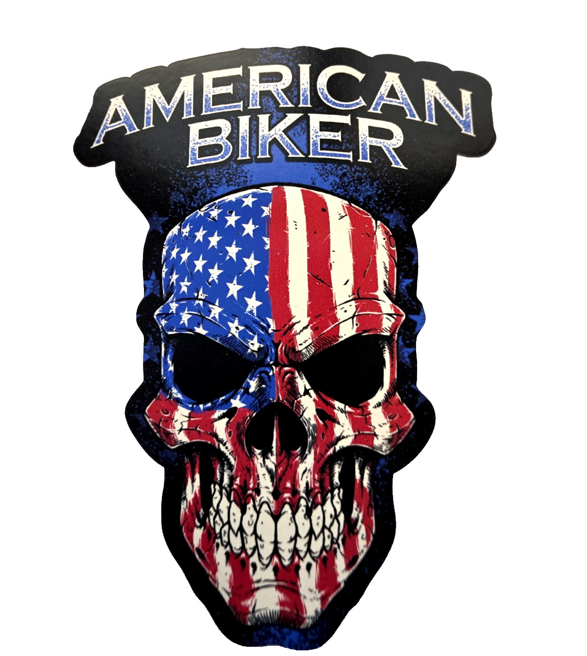American Flag Skull Decal Sticker Patriotic Skull Car Truck Motorcycle 3×4