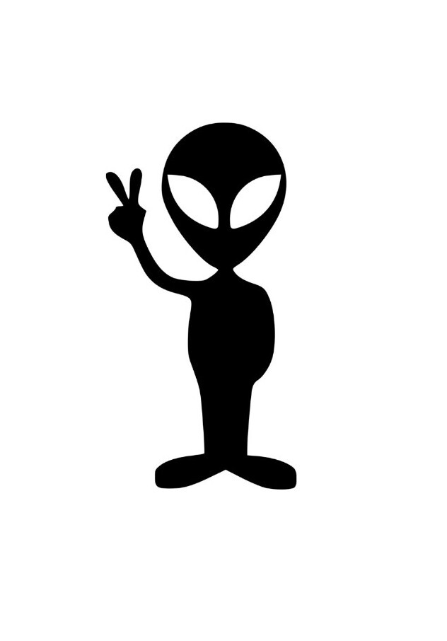 Alien Peace Lover Funny Vinyl Decal Sticker you choose size and color