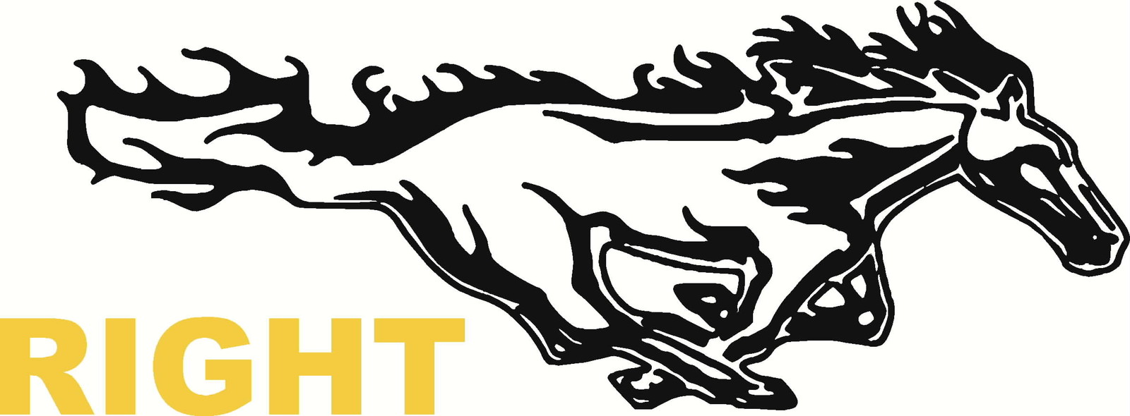 Ford Mustang Pony Vinyl Decal Your Color Choice Sticker