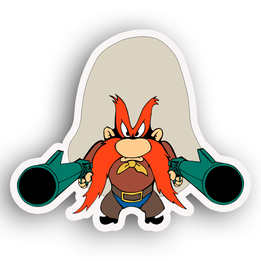 Yosemite Sam Gun Kids Cartoon Vinyl Sticker Car Truck Window Decal Laptop
