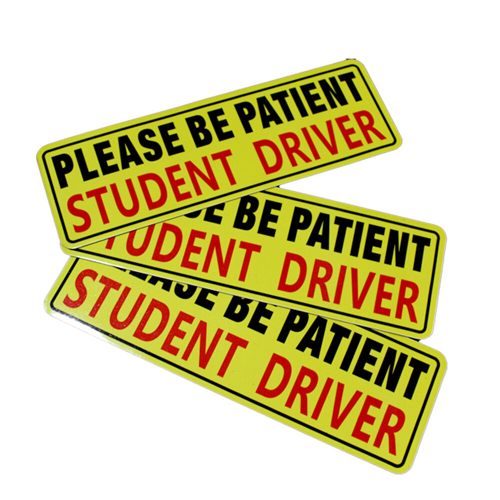 3 Pcs Student Driver Magnet Car Signs Car Bumper Sticker Decal Please Be Patient