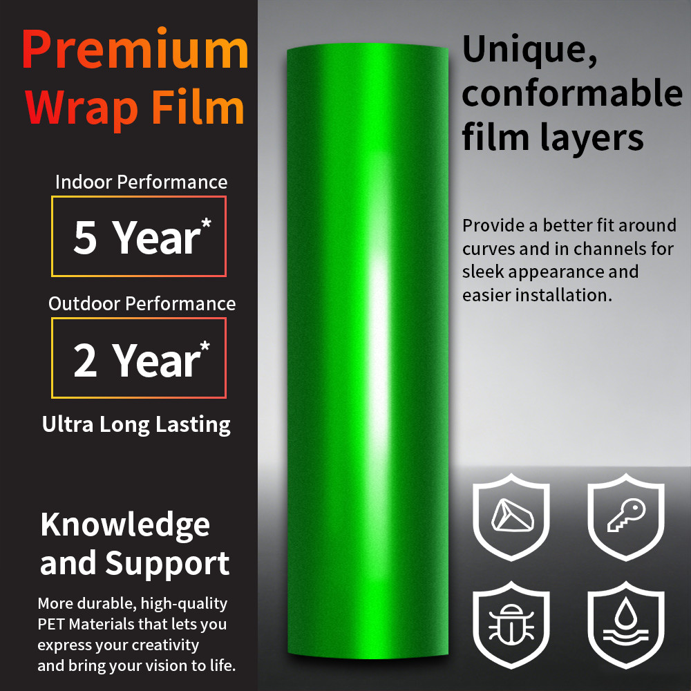 Premium Ultra Gloss PET Liner Self Adhesive Vinyl Wrap Air Release Bubble Free