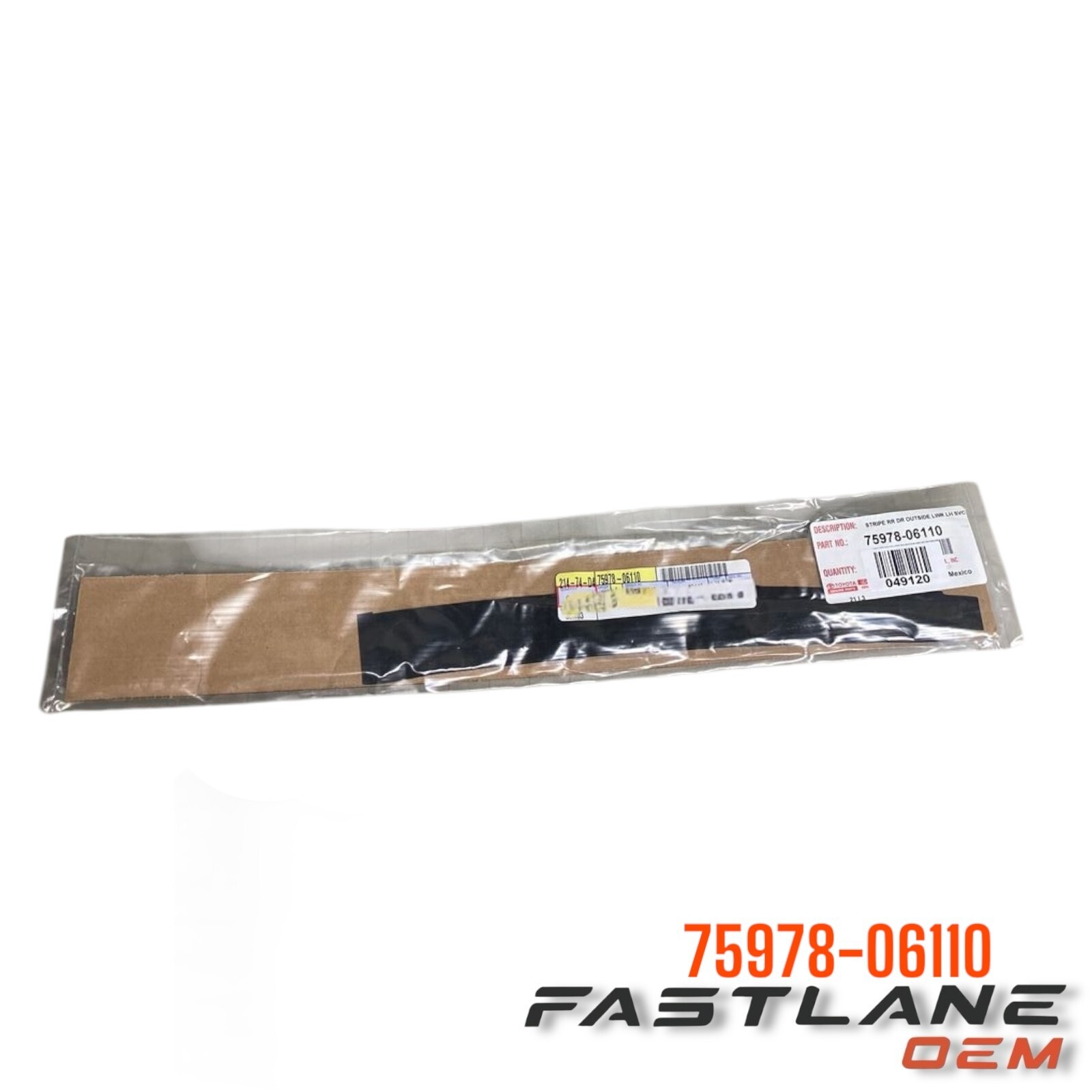 2018-2019 TOYOTA CAMRY REAR LEFT DOOR OUT LOWER STRIPE NEW OEM 75978-06110
