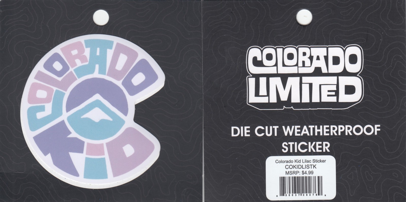 New Colorado Limited Weatherproof Sticker Decal – Kid Lilac Mountains Letter C