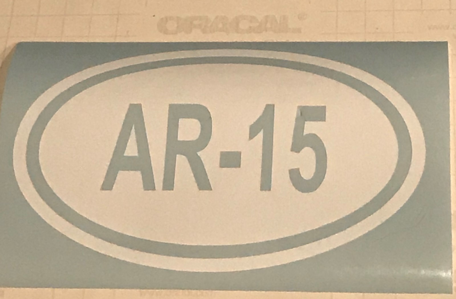 AR-15, AR15 assault rifle Oval EURO Decal for Car, Windows, Outdoors, etc…….