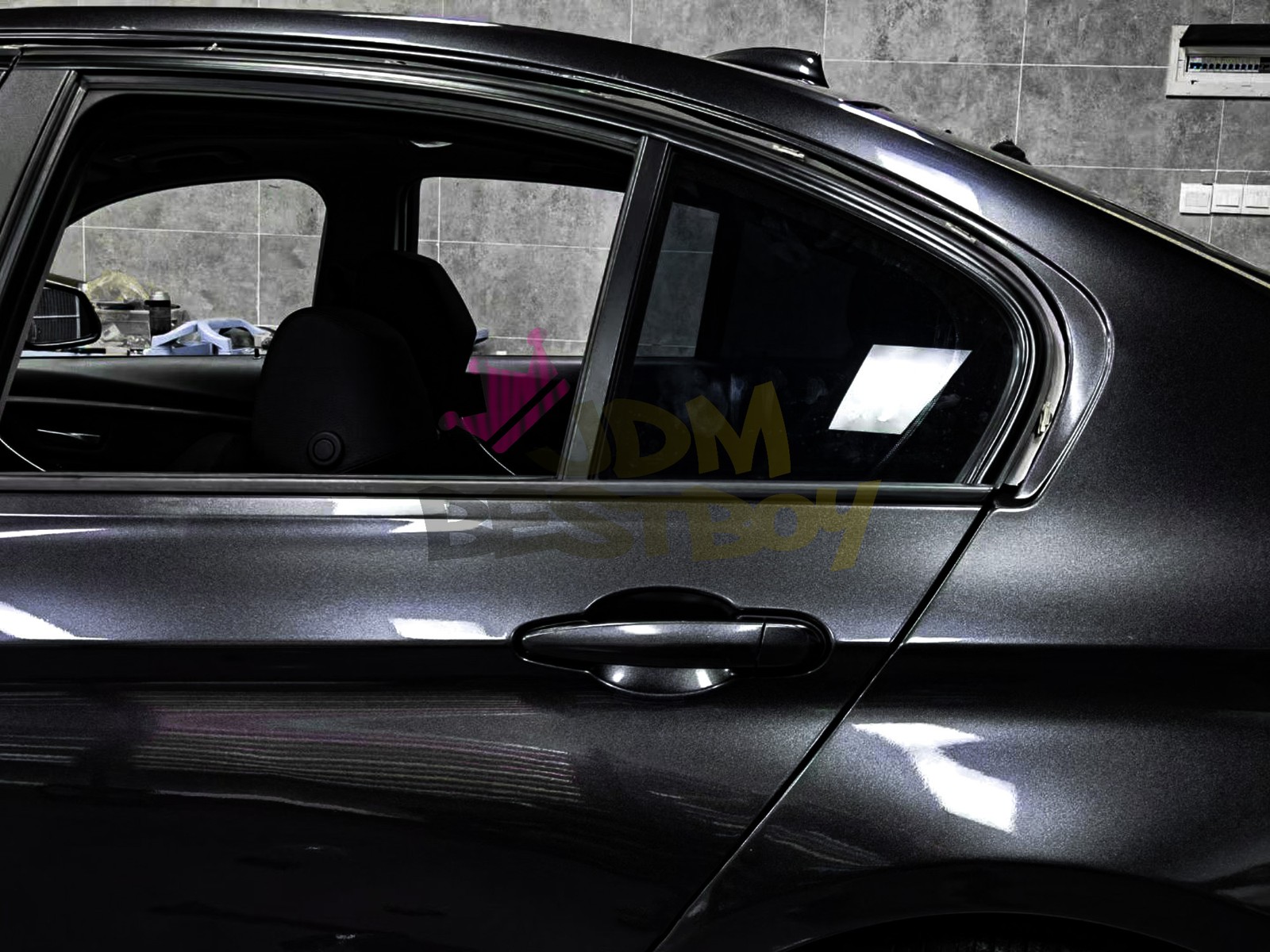 Gloss Metallic Charcoal Gray PPF TPU Paint Protection Film Dry Wet Vinyl Wrap