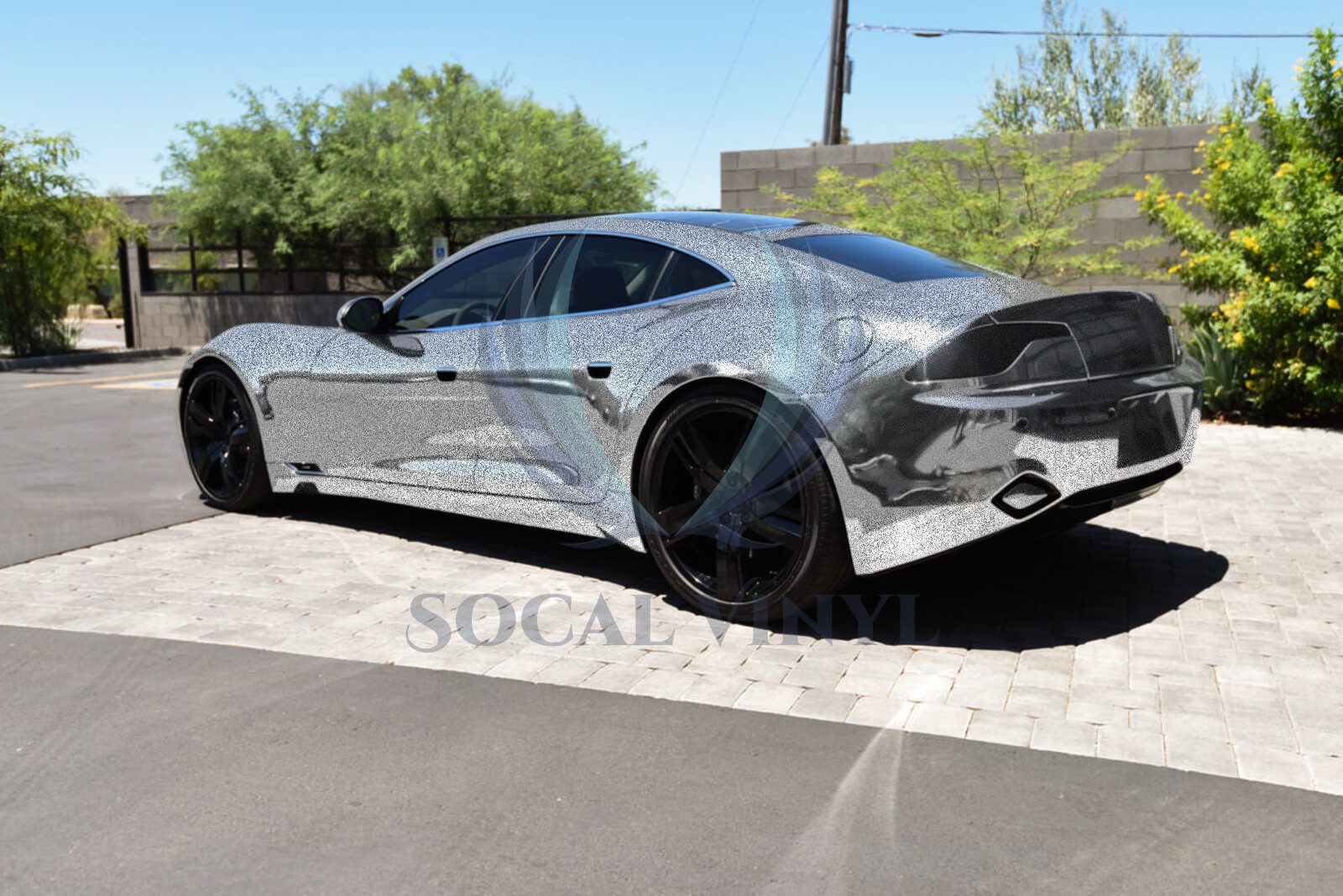 Chrome Glitter Silver Sparkle Car Vinyl Wrap Sticker Decal Bubble Free Sheet DIY