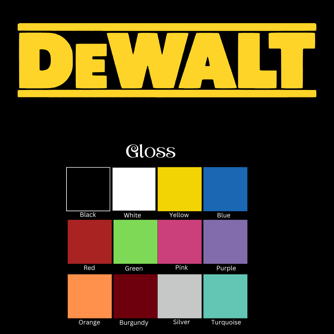 DEWALT Tools Vinyl Decal – Tool box, Drill, Impact, Saw, Sticker, Truck. Car