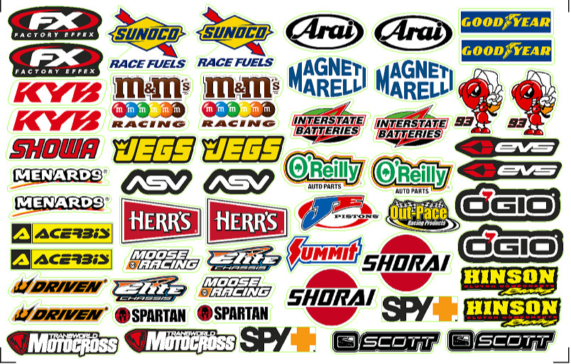 110 + Racing Decals Stickers Drag Race Nascar High Quality Vinyl FREE SHIP