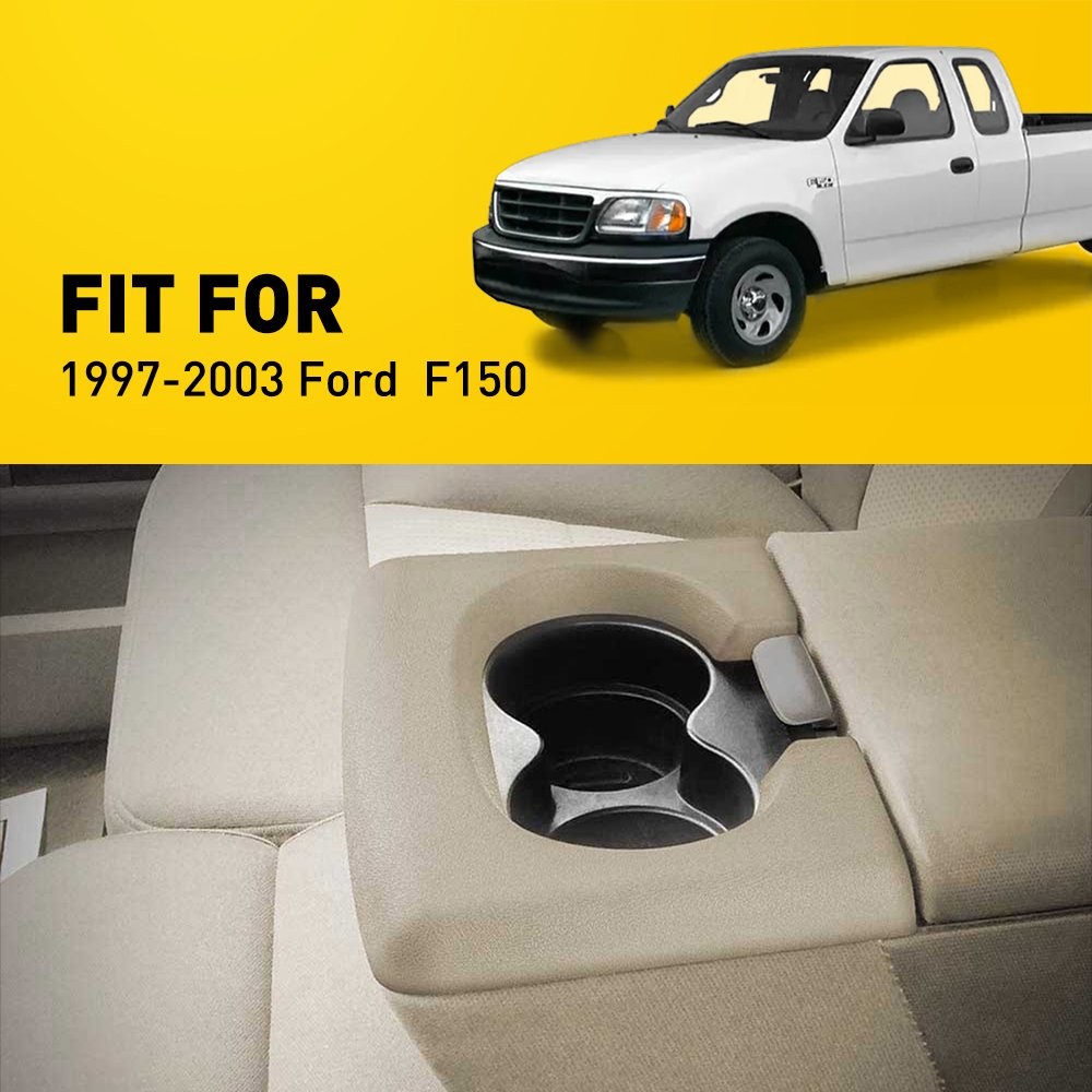 Center Console Cup Holder Armrest Pad Replacement Beige Fits Ford F150 1997-03 H