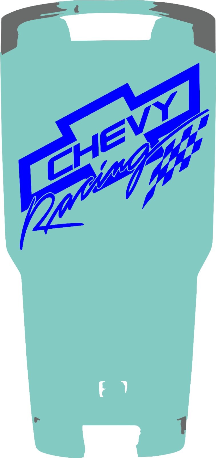 Chevy Racing Decal 4″ x 2″ (cup not include)
