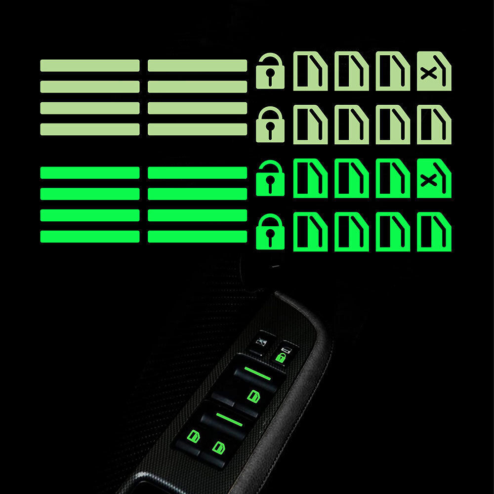 Luminous Car Sticker Car Door Window Switch Sticker Night Safety Accessories