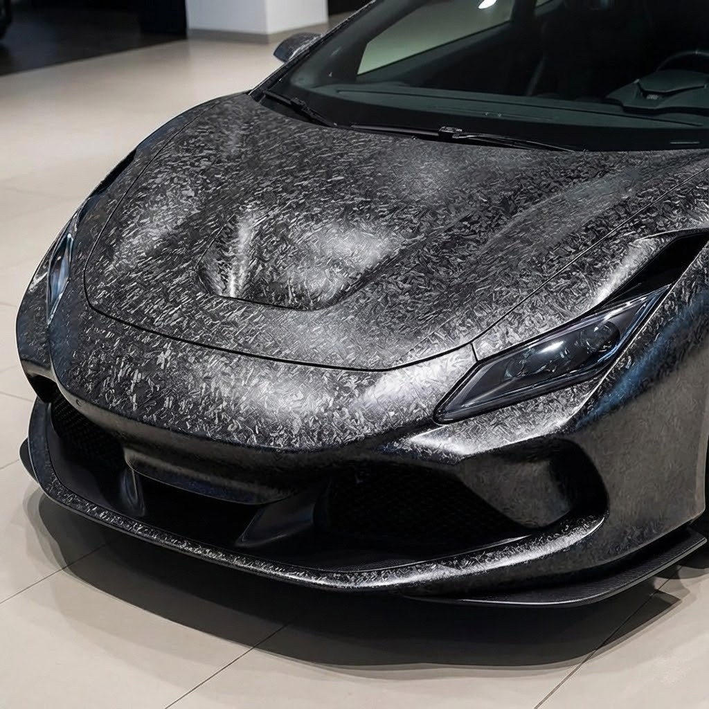 72″x60″ Premium Forged Black Carbon Fiber Vinyl Wrap Film Satin Matte 6ft x 5ft