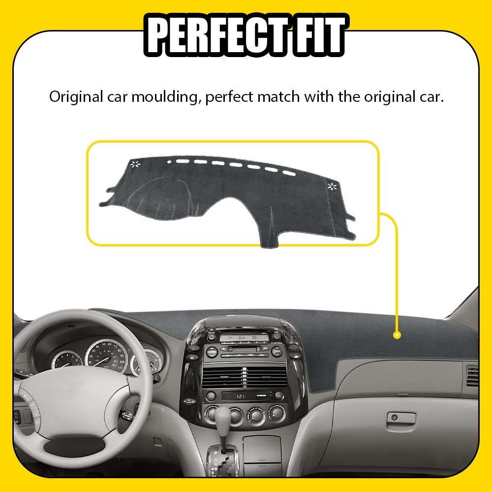 DashMat Custom Dash Cover for 2004 2005 2006 2007 2008 09 10 Toyota Sienna 1-5X