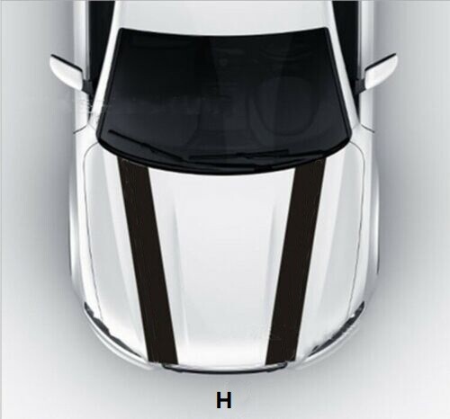 Universal Fit Racing Hood Stripes Decal Vinyl Stickers for Car SUV Truck