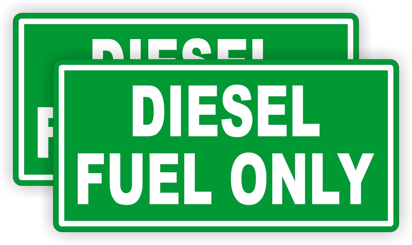 pair – DIESEL FUEL ONLY Vinyl Decals Stickers | Labels Truck Turbo Waterproof
