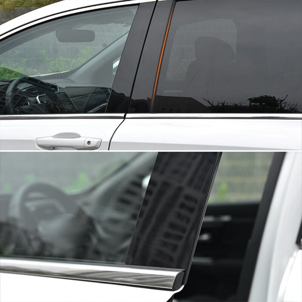 6/12x Pillar Posts Fit Honda 2012-16 CRV Trim Door Cover Piano Window Blac Gloss