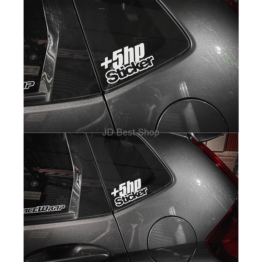 Sticker+5 hp Vinyl Dicut JDM Style Engine Power Motor Car Truck Racing Sport ALL