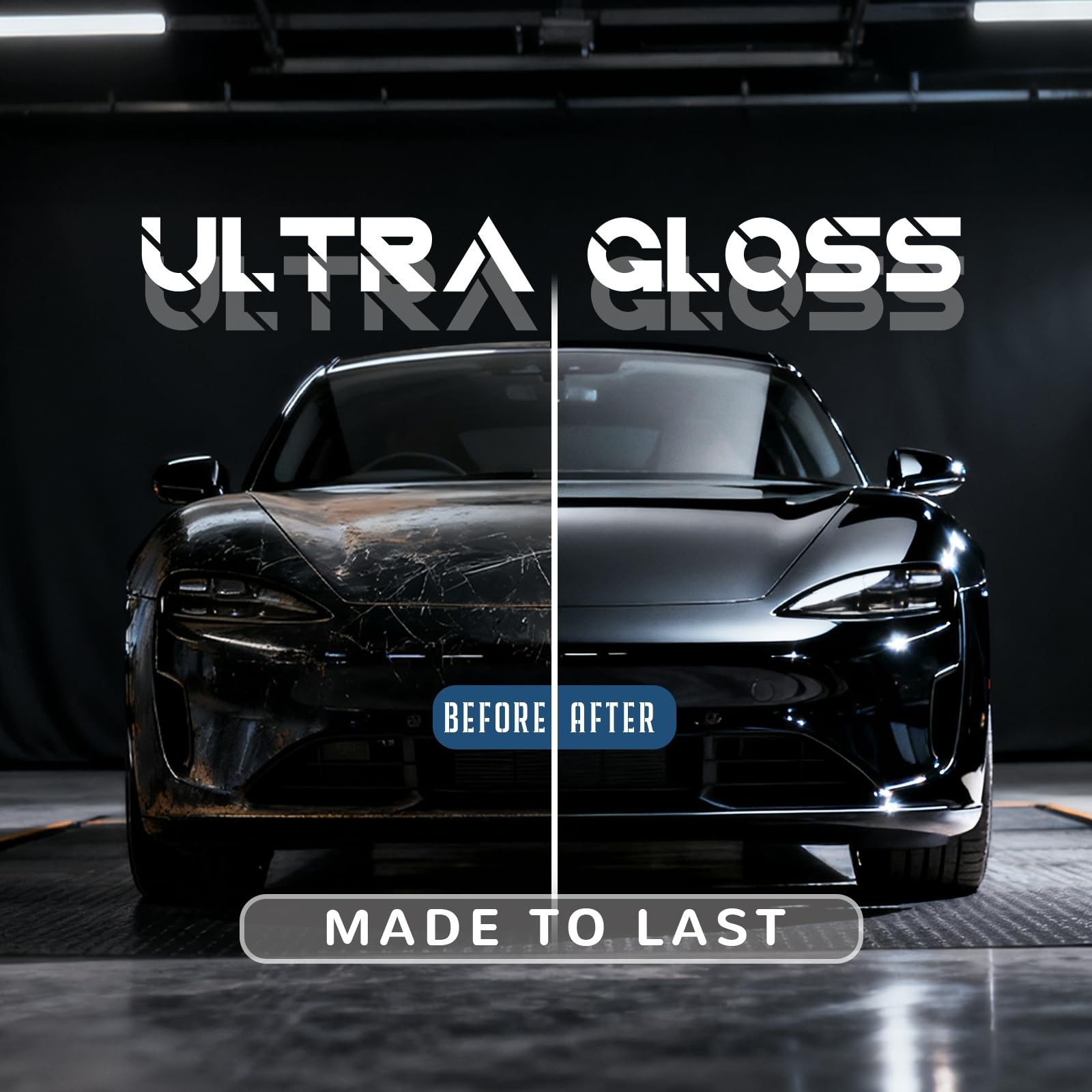 RockRose 2026 Ultra Gloss Black Vinyl Wrap for Cars 12 IN x 5FT,