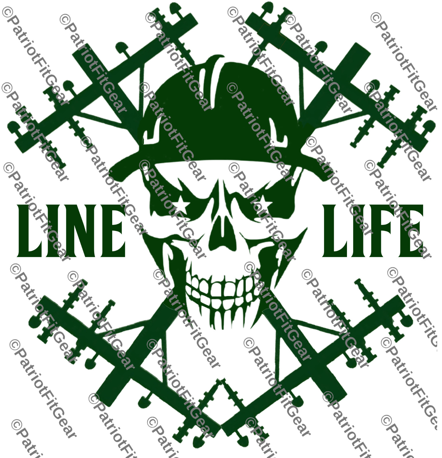Lineman,Death Skull,Linesman,Line Work,Line Life,Electrician,Sticker,Vinyl Decal