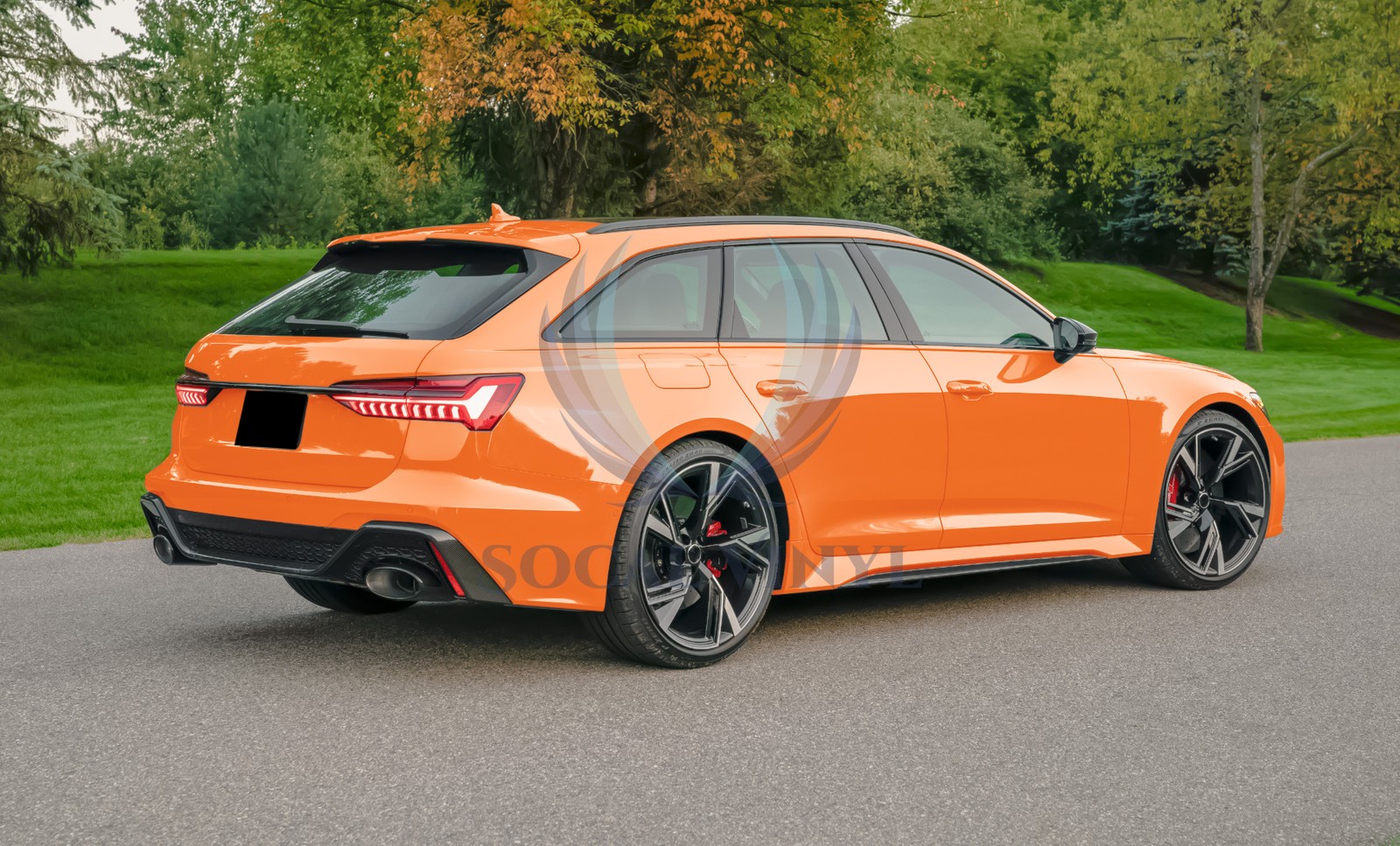 ESSMO PET Super Gloss Flame Orange Car Vehicle Vinyl Wrap Decal Sheet Like Paint