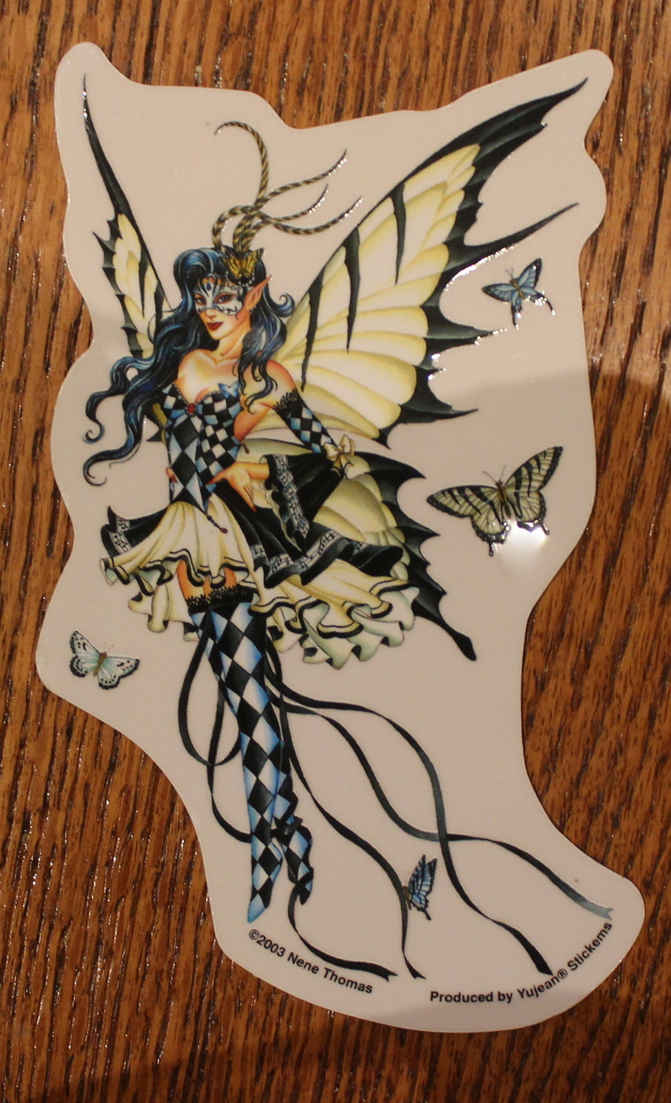 Butterfly Wings Fairy Black and White Window Sticker Car Laptop Decal Art
