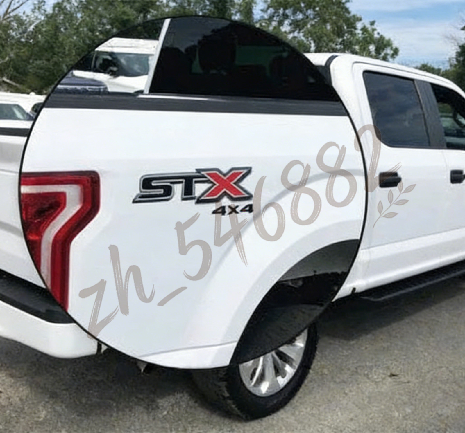 set of 2 STX 4×4 Decals Stickers Black Red Bed Side Graphics Fits F150 F250