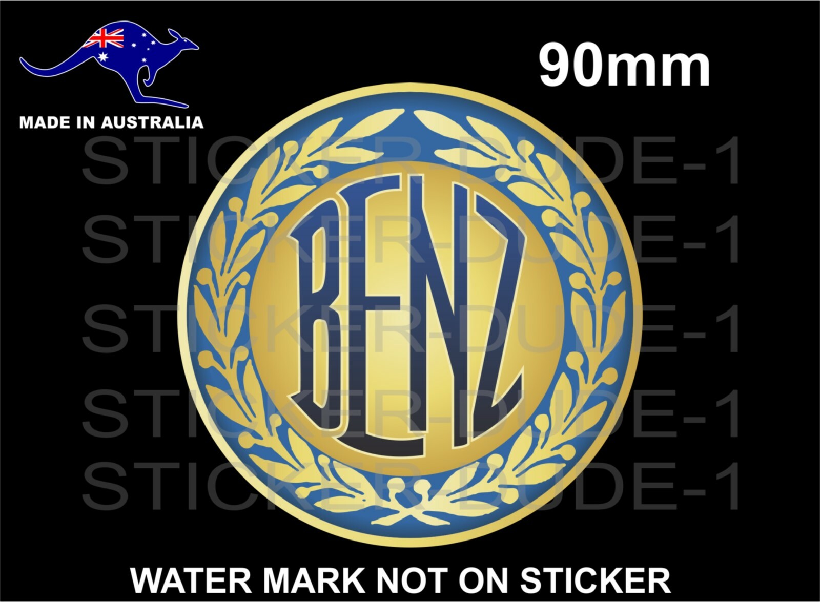 OLD VINTAGE MERCEDES BENZ LOGO STICKER