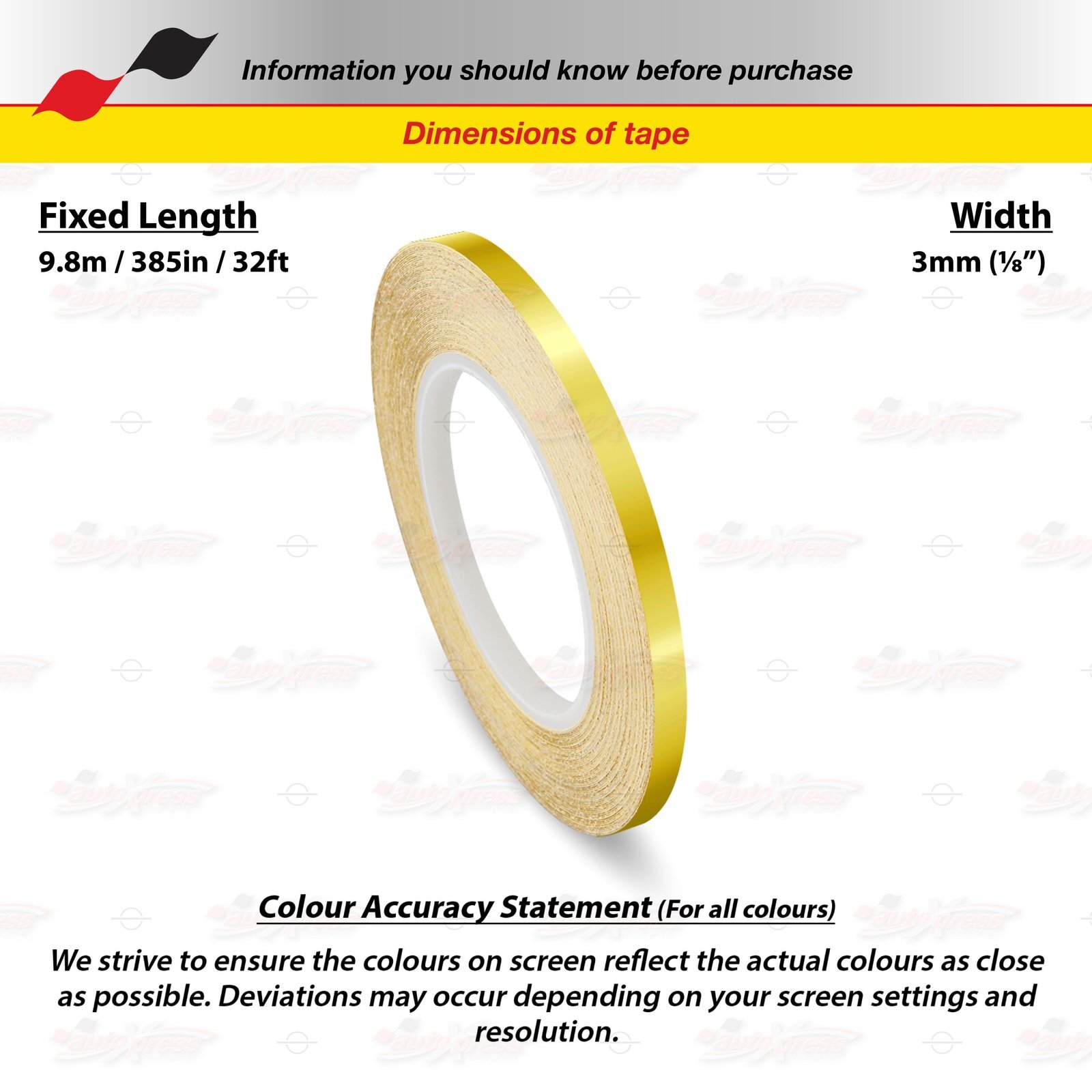 GOLD CHROME 3mm 1/8″ Roll PIN STRIPE PinStriping Line TAPE Decal Vinyl Sticker