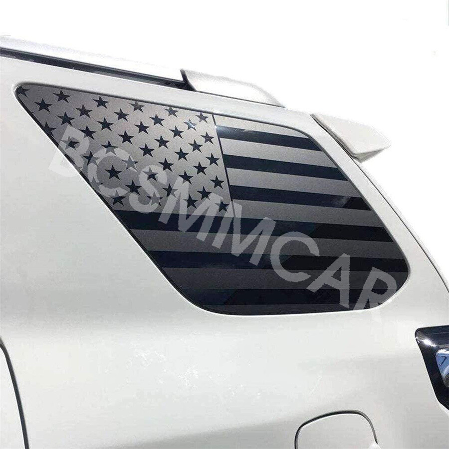 Car Rear Window Both Side American Flag Sticker Fit For Toyota 4RUNNER 2003-2009