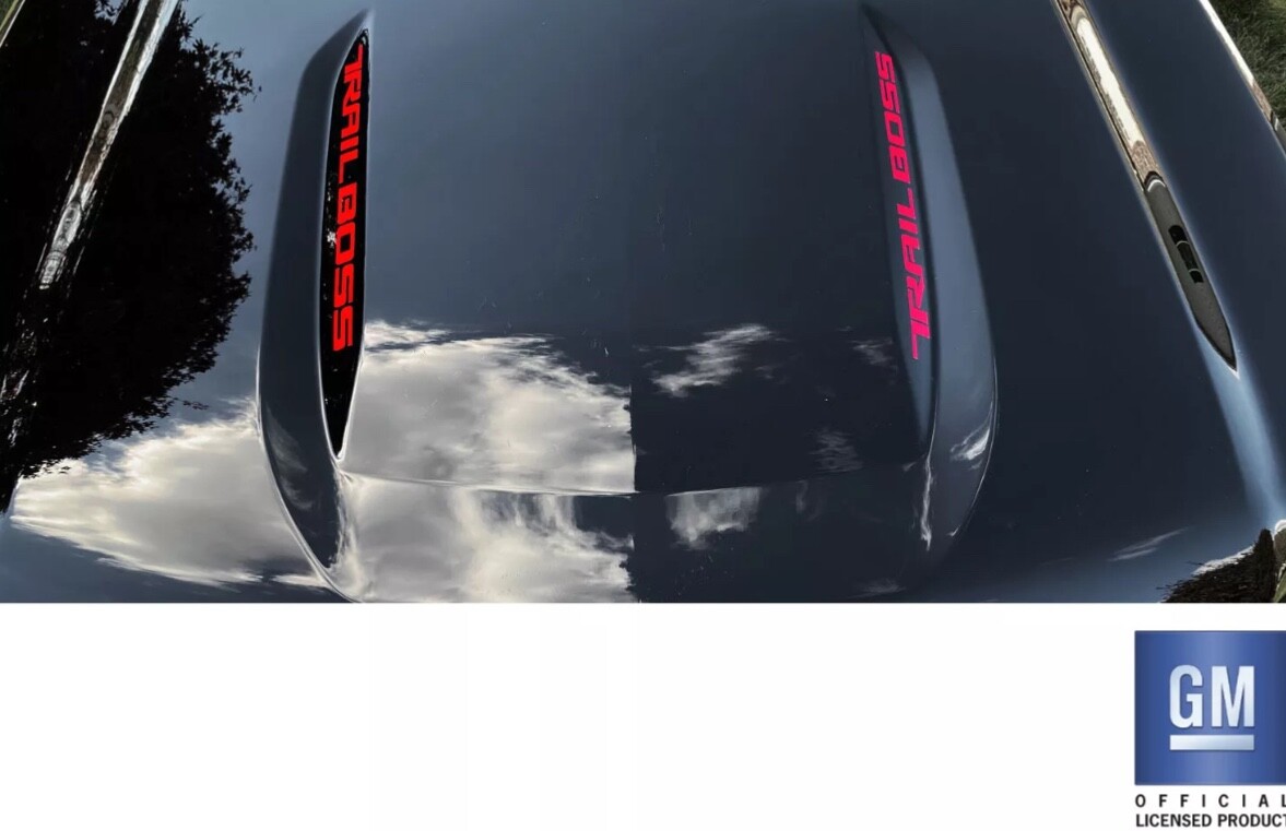 2019 20 21 22 23 24 Chevy Silverado 1500 Trail Boss Letters Hood Decals