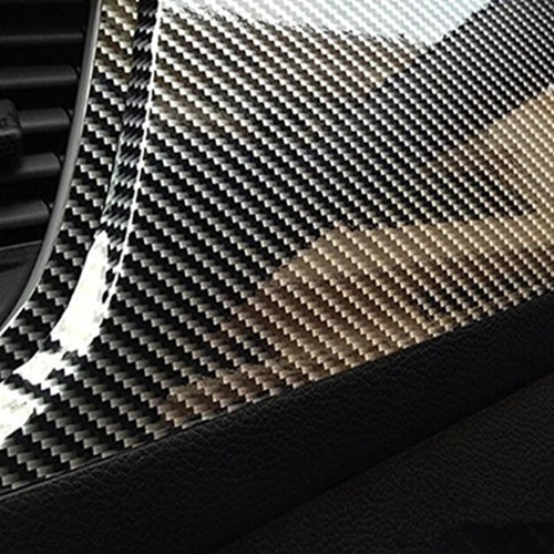 7D Premium Matte Gloss Semi Black Carbon Fiber Vinyl Wrap Bubble Free