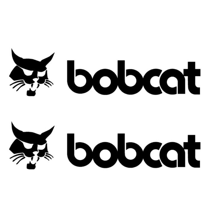 Set Of 2 Bobcat Skid Tractor Excavator Bobcat Vinyl Decal Sticker