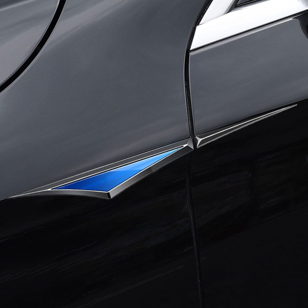 2PCS Car Alloy Sticker Front Door Side Fender Emblem Decal